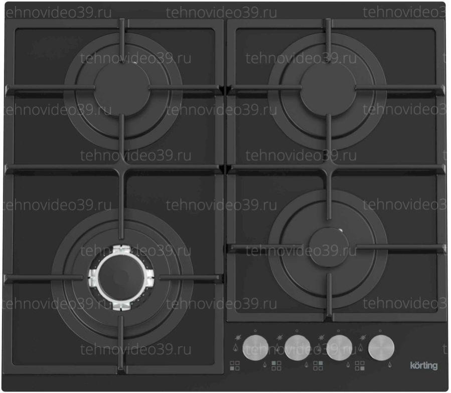Газовая варочная поверхность Korting HGG 6734 CTN черный купить по низкой цене в интернет-магазине ТехноВидео