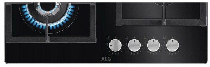 Газовая варочная поверхность AEG HKB 64420NB закаленное стекло черный