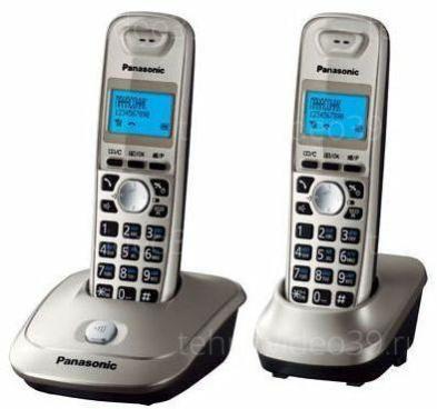 Телефон Panasonic KX-TG2512RUN 2 трубки платиновый купить по низкой цене в интернет-магазине ТехноВидео