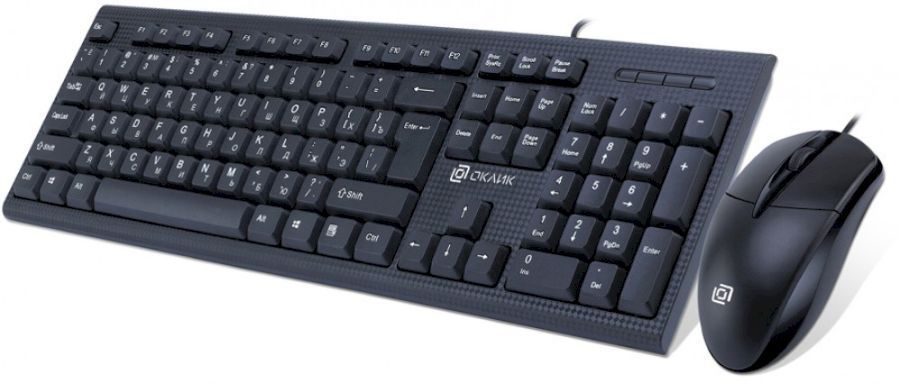Комплект Оклик клавиатура + мышь 640M клав:черный мышь:черный USB