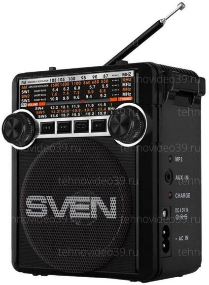 Радиоприемник SVEN SRP-355 черный (SV-017125) купить по низкой цене в интернет-магазине ТехноВидео