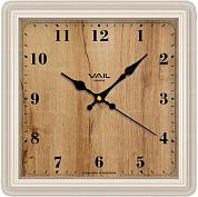 Часы настенные VAIL VL-К1808/5 квадратные, бежевый