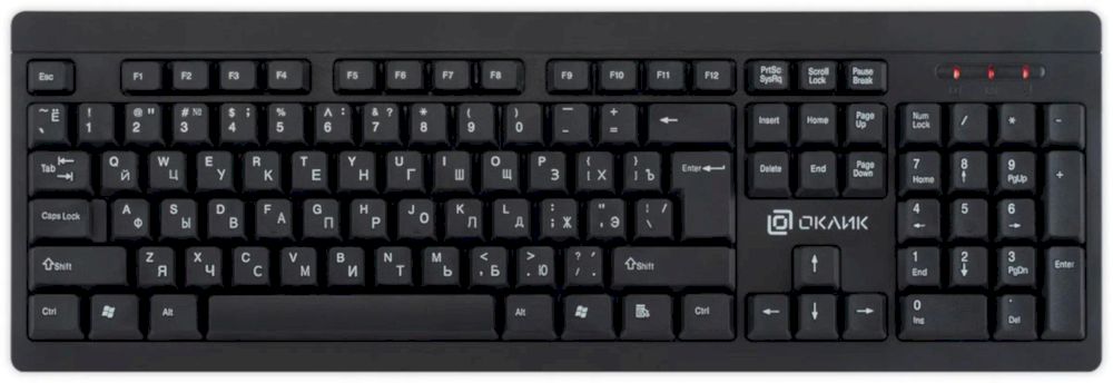 Клавиатура беспроводная Оклик 95KW черный USB беспроводная (1788287)