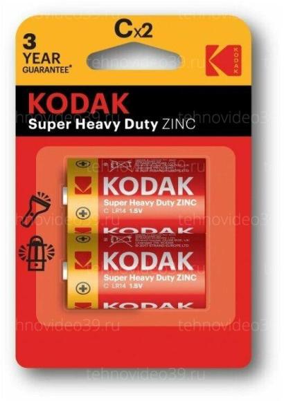 Батарейки Kodak R14-2BL SUPER HEAVY DUTY zink по 2шт купить по низкой цене в интернет-магазине ТехноВидео