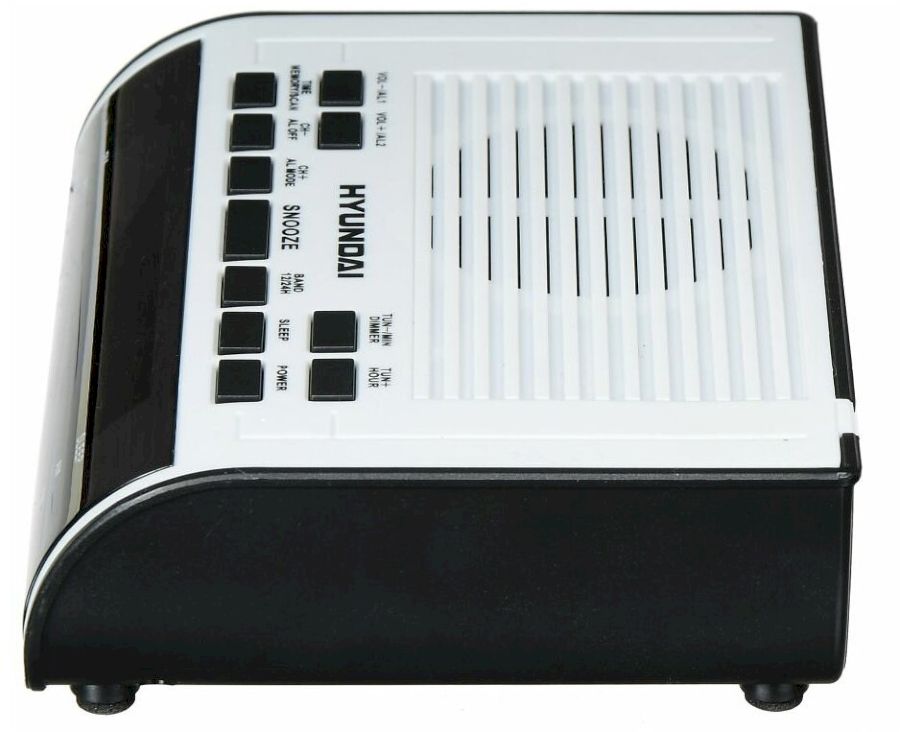 Радиочасы Hyundai H-RCL100 белый LED