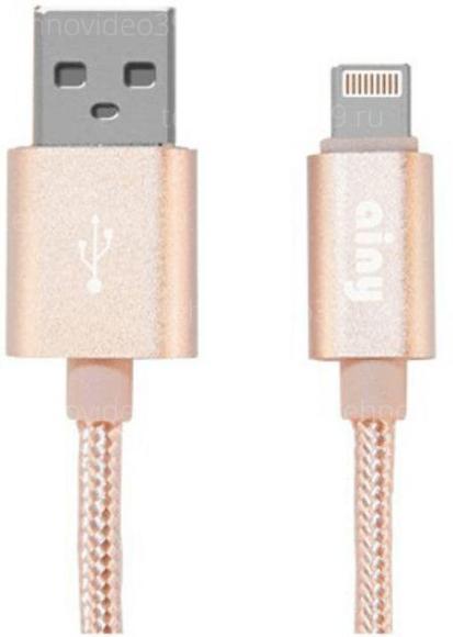 Кабель Ainy 8pin 1.0m тканевый розовый (FA-060S) купить по низкой цене в интернет-магазине ТехноВидео