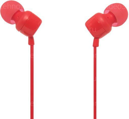 Наушники с микрофоном JBL T110 Red (JBLT110RED) купить по низкой цене в интернет-магазине ТехноВидео