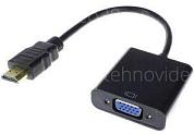 Переходник Gembird HDMI to VGA adapter cable, single port, black (A-HDMI-VGA) купить по низкой цене в интернет-магазине ТехноВидео