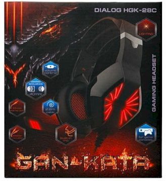 Гарнитура Dialog Gan-Kata HGK-28C черно-красная