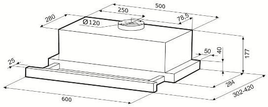 Вытяжка телескопическая Krona KAMILLA 600 GLASS WHITE (00026270)