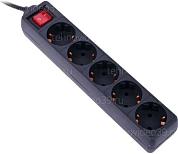 Сетевой фильтр 1.8 м PC PET AP01006-E-B 1.8м (5 розеток) черный