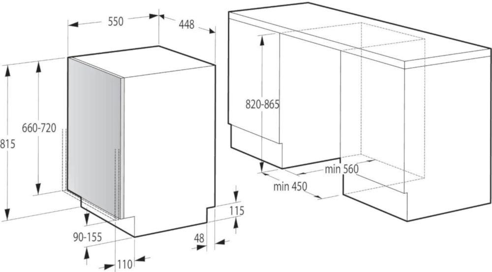 Встраиваемая посудомоечная машина Gorenje GV520E15