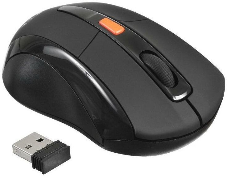 Мышь Оклик 585MW черный оптическая (1600dpi) беспроводная USB (5but)