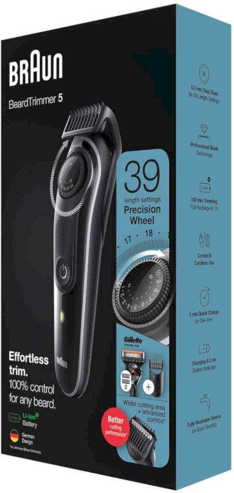 Триммер Braun BT5342 + Бритва Gillette
