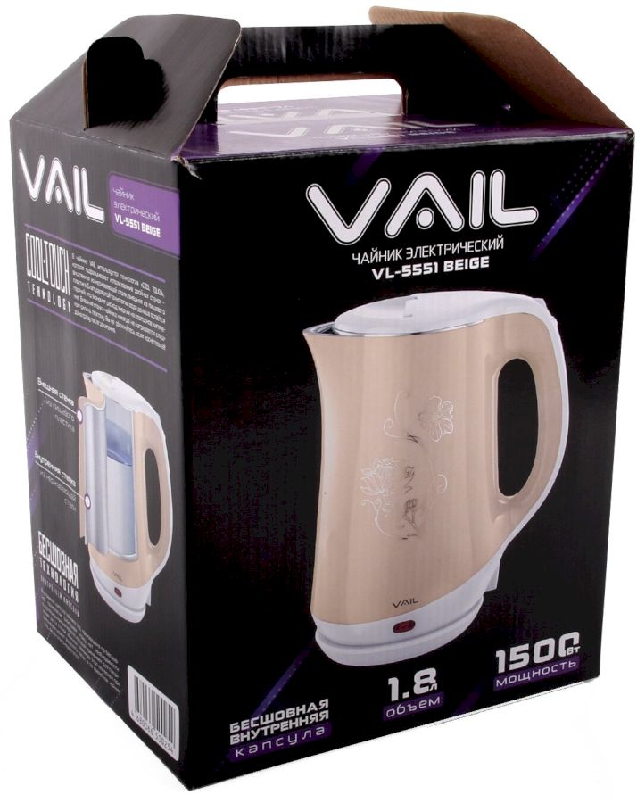Электрический чайник VAIL VL-5551 бежевый