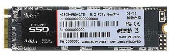 Жесткий диск SSDM.2 1TB Netac N930E Pro (NT01N930E-001T-E4X) купить по низкой цене в интернет-магазине ТехноВидео