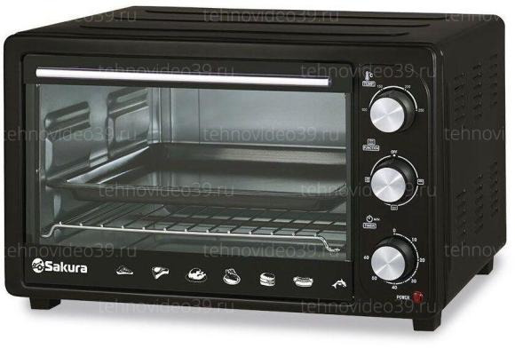 Мини-печь Sakura SA-7025B черный купить по низкой цене в интернет-магазине ТехноВидео