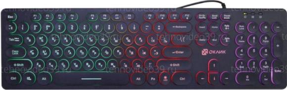 Клавиатура Оклик 420MRL черный USB slim Multimedia LED купить по низкой цене в интернет-магазине ТехноВидео