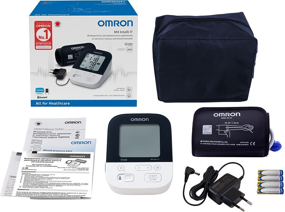 Измеритель артериального давления и частоты пульса автоматический Omron M4 Intelli IT (ALRU)