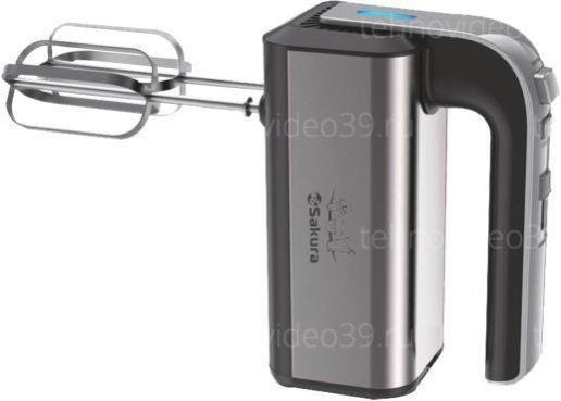 Миксер Sakura SA-6324SBK Premium серебристый/черный купить по низкой цене в интернет-магазине ТехноВидео