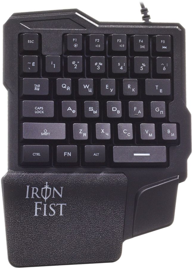 Игровая клавиатура Оклик 701G IRON FIST черный USB for gamer LED