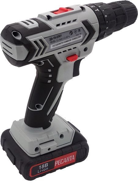 Дрель-шуруповерт аккумуляторная Ресанта ДА-18-2ЛК-У (75/14/6)