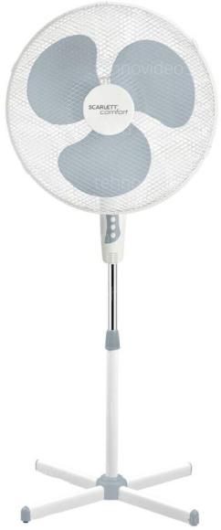 Вентилятор напольный Scarlett SC-SF111B27, белый/серый купить по низкой цене в интернет-магазине ТехноВидео