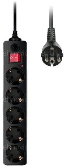 Сетевой фильтр Buro 1.8 м 500SH-1.8-B (5 розеток) черный купить по низкой цене в интернет-магазине ТехноВидео