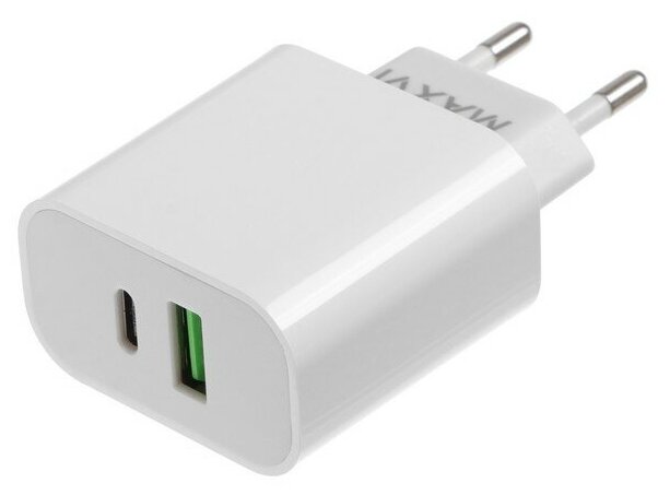 Заряд. устр-во сетевое Maxvi CHL-602PD white