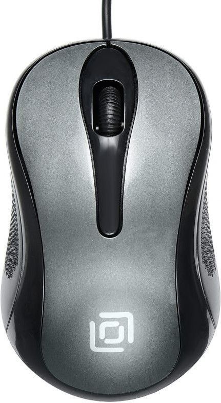 Мышь Оклик 385M черный/серый оптическая (1000dpi) USB для ноутбука (3but)