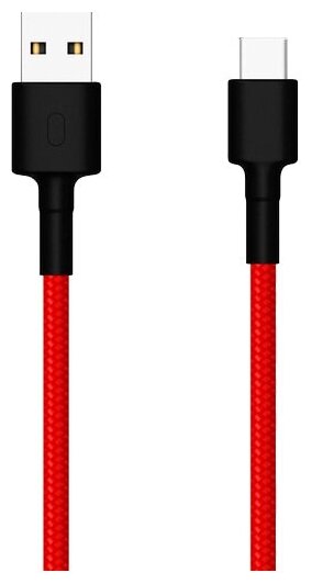Кабель Xiaomi Mi USB-Type-C красный плетеный 1м (SJV4110GL)