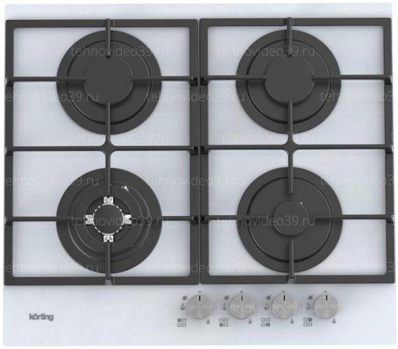 Газовая варочная поверхность Korting HGG 6722 CTW, белый купить по низкой цене в интернет-магазине ТехноВидео