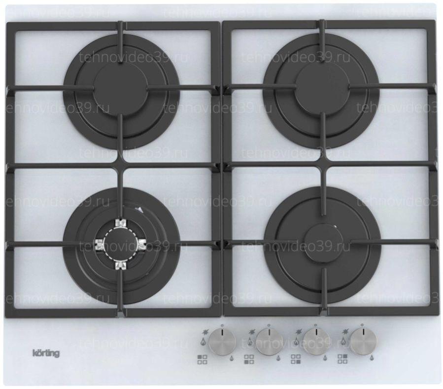 Газовая варочная поверхность Korting HGG 6722 CTW, белый купить по низкой цене в интернет-магазине ТехноВидео