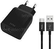 Сетевое зарядное устройство TFN WCRPD12W2U01 (2 USB/2,4A/черное) с кабелем MicroUSB купить по низкой цене в интернет-магазине ТехноВидео