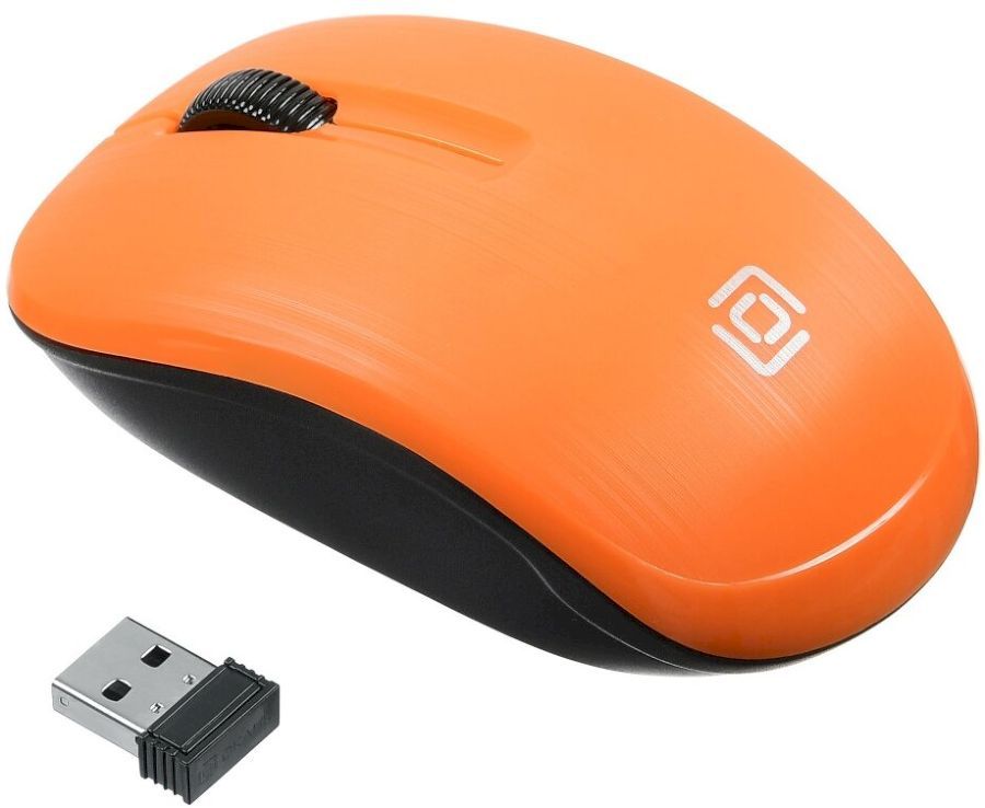 Мышь Оклик 525MW оранжевый оптическая (1000dpi) беспроводная USB (2but)