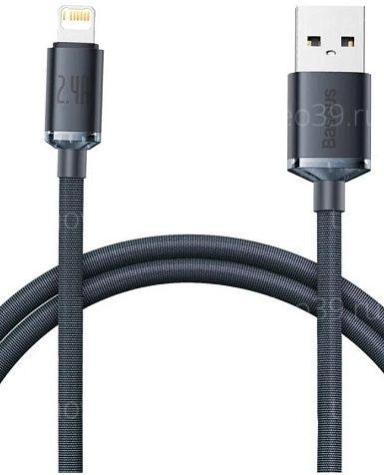 Кабель Baseus Crystal Shine Series Lightning-USB, 1.2м, черный (CAJY000001) купить по низкой цене в интернет-магазине ТехноВидео