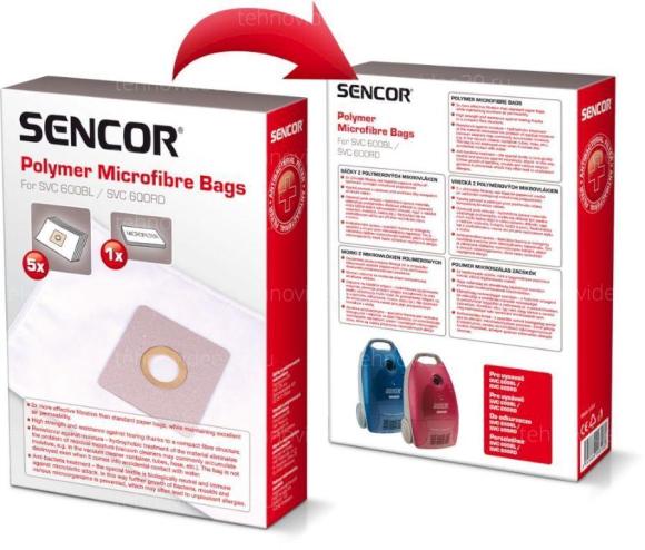 Пылесборник Sencor для пылесосов SVC 68x (5 шт.) (11022021) купить по низкой цене в интернет-магазине ТехноВидео