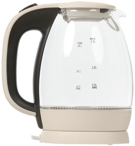 Электрический чайник Brayer BR1045BN, бежевый/коричневый