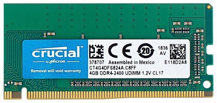 Память Crucial DDR4 4Gb 2400MHz Crucial CT4G4DFS824A