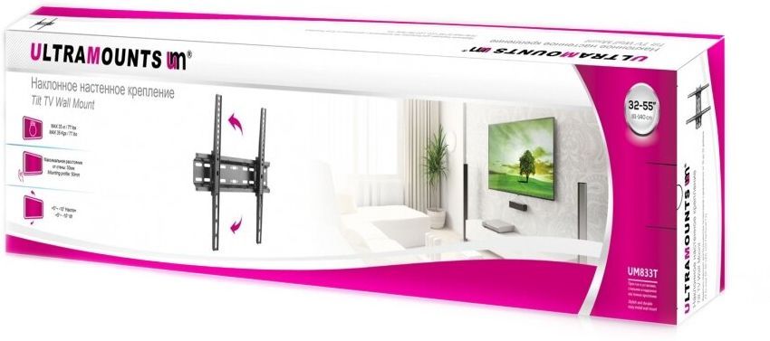 Кронштейн для телевизора Ultramounts UM 833T Черный