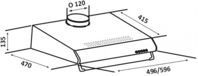 Подвесная вытяжка Eleyus Bona H І 60 WH белый