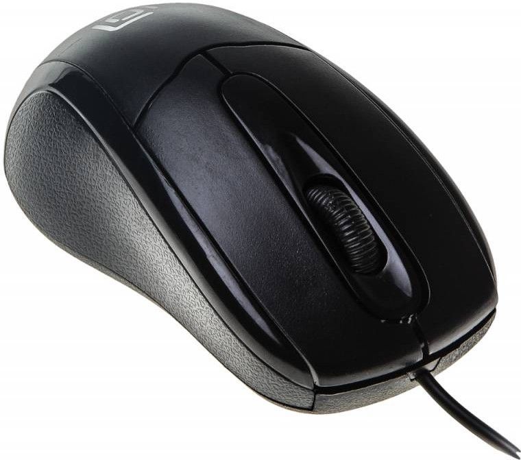 Мышь Оклик 305M черный оптическая (1000dpi) USB (2but)