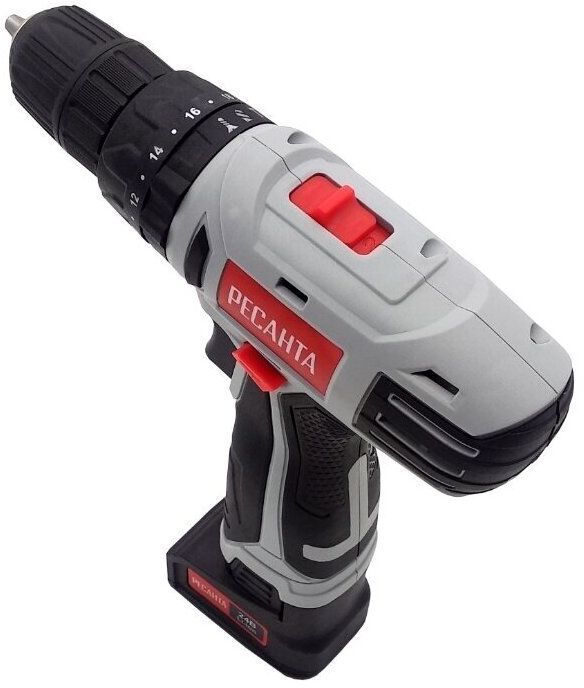 Дрель-шуруповерт аккумуляторная Ресанта ДА-24-2ЛК-У (75/14/8)