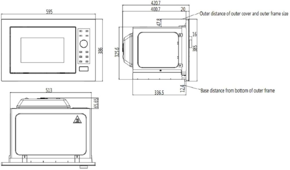 Встраиваемая микроволновая печь Haier HMX-BPG259B (Чёрная) (TD0048651RU)