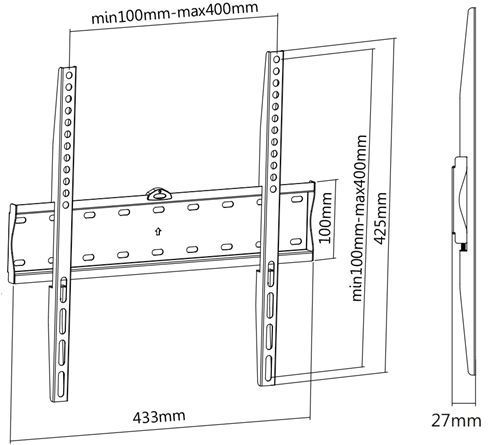 Кронштейн для телевизора Deltaco ARM-1100