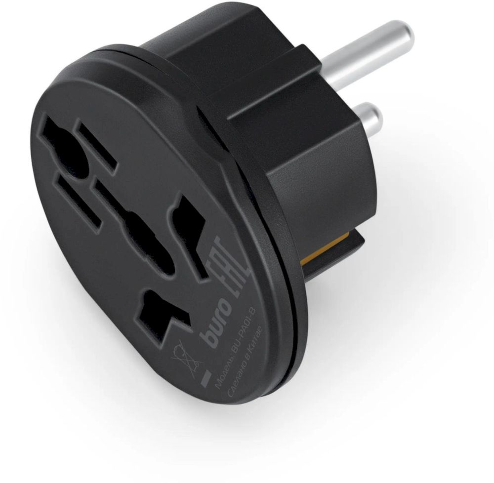 Переходник ЕВРОВИЛКА Buro BU-PA01-B 10А