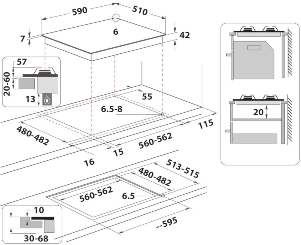 Газовая варочная поверхность Whirlpool AKTL 629/NB1