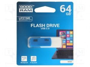 USB Flash GoodRAM USB2.0 Flash Drive 64Gb UCO2 Twister (UCO2-0640MXR11) синий
