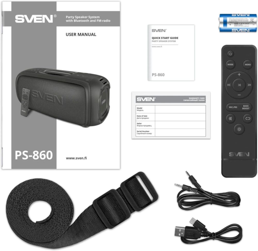 Беспроводная портативная колонка Sven PS-860 (SV-022518)