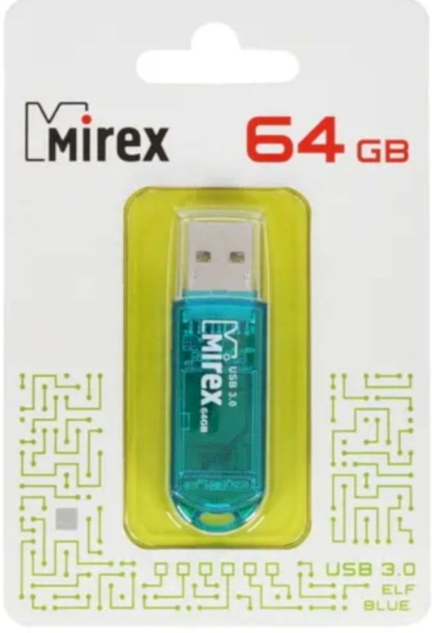 USB Flash Mirex Drive 64GB USB 3.0 ELF blue (13600-FM3BEF64)